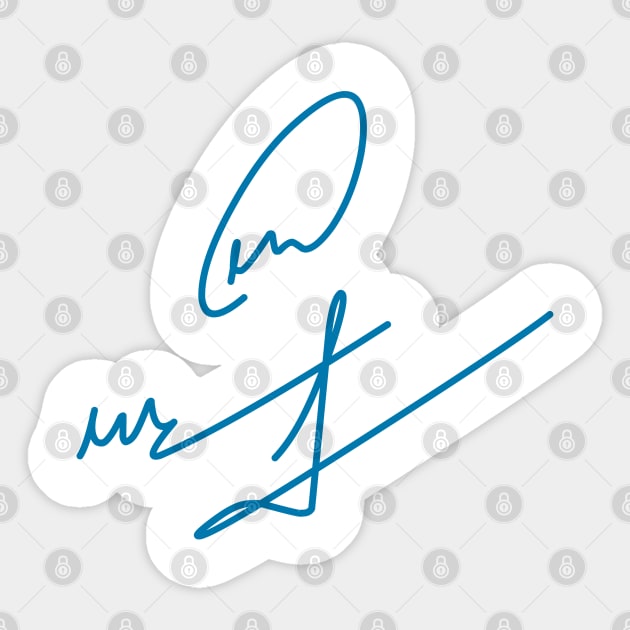 Blue Signature Sticker by Clara switzrlnd